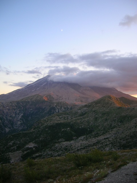 Mt. Saint Helens at sunset.