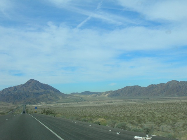 The open road en route to Peter and Tara's home in the desert of California.