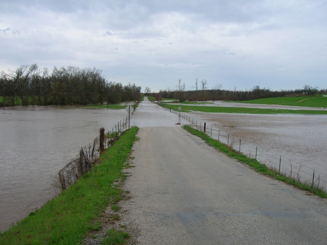 5 inches of rain in the spring mean flooding in the river valley.